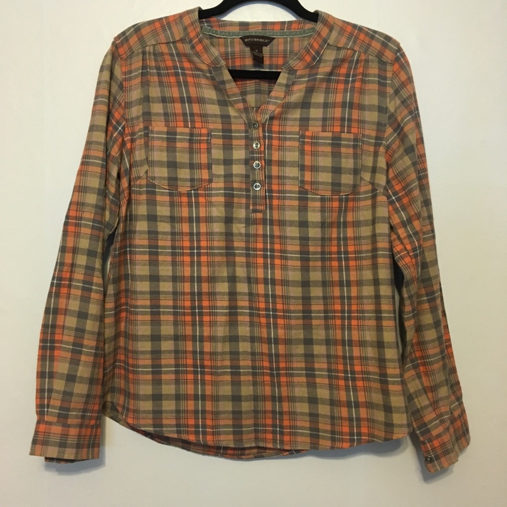 Bit & Bridle Flannel Fitted Top